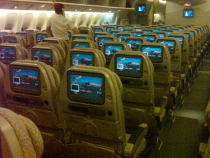 ภายในห้องโดยสารของสายการบิน Emirates ของเรา