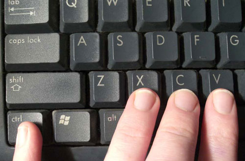 control cut copy paste